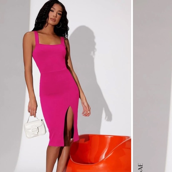 Dresses & Skirts - Bodycon hot pink midi